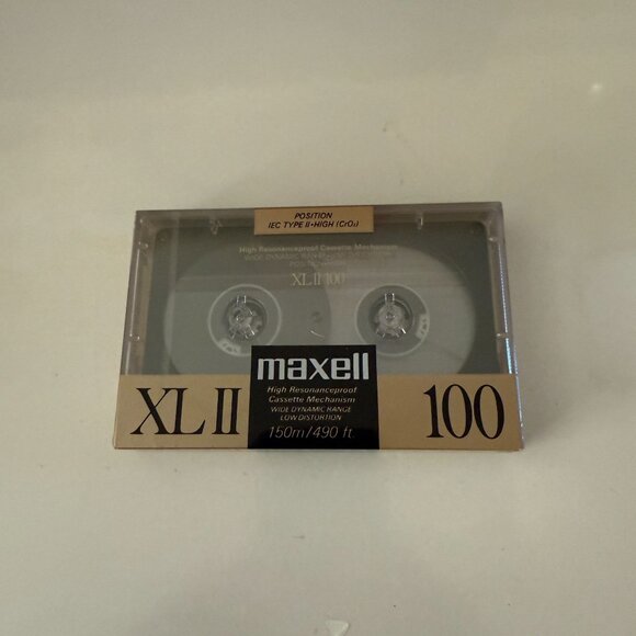 Maxell XL II 100 High Resonance Cassette Tape Made In Japan Lot of 2 Sealed - Picture 3 of 4